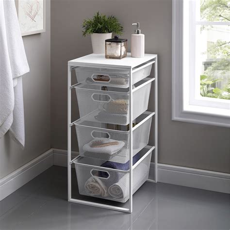 metal storage organizer with drawers